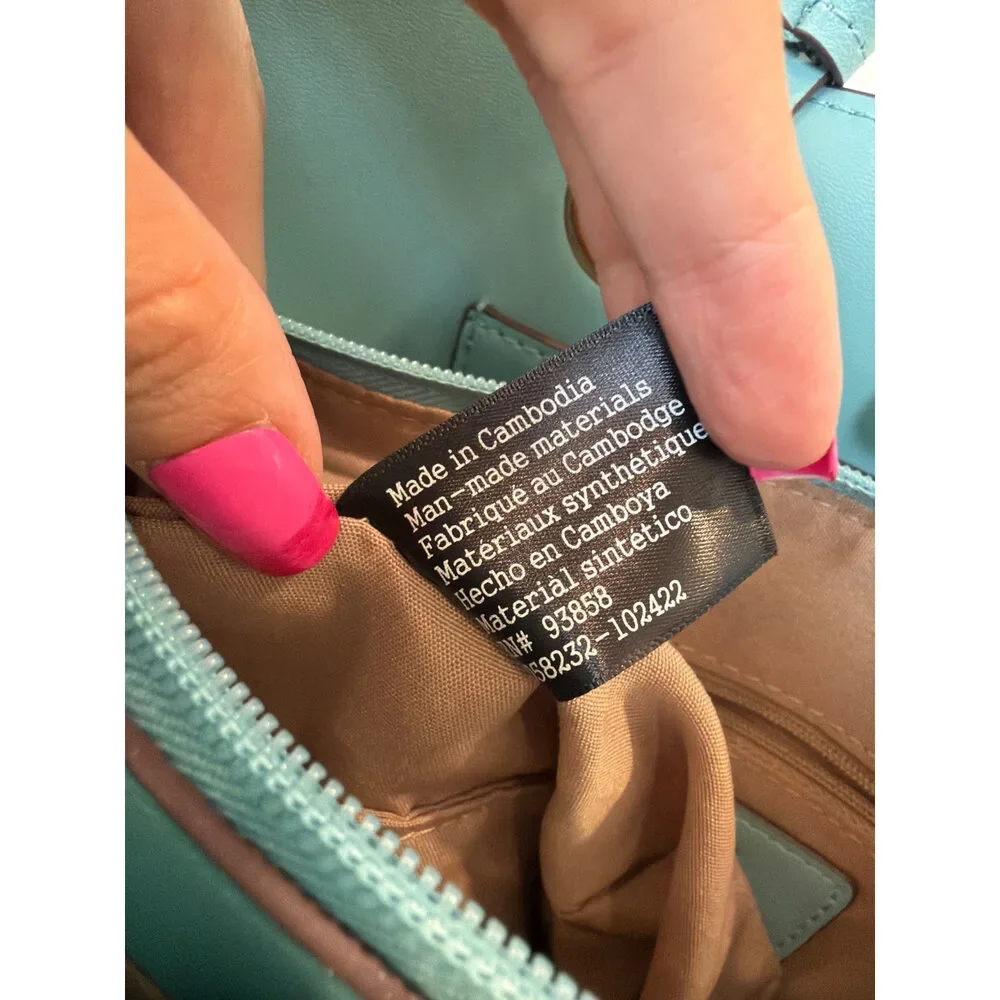 Nanette Lepore Teal Tote Crossbody Bag With Coin Pouch One Size